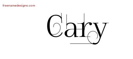 Cary Decorated Name Tattoo Designs