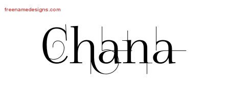 Chana Decorated Name Tattoo Designs