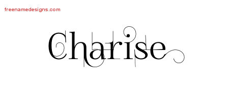 Charise Decorated Name Tattoo Designs