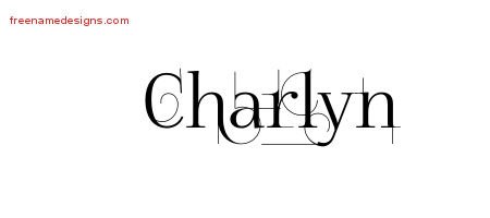 Charlyn Decorated Name Tattoo Designs