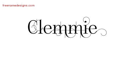 Clemmie Decorated Name Tattoo Designs