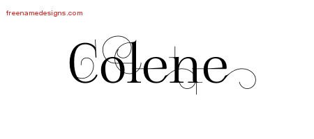 Colene Decorated Name Tattoo Designs