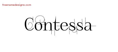Contessa Decorated Name Tattoo Designs