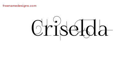 Criselda Decorated Name Tattoo Designs
