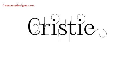 Cristie Decorated Name Tattoo Designs
