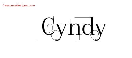 Cyndy Decorated Name Tattoo Designs