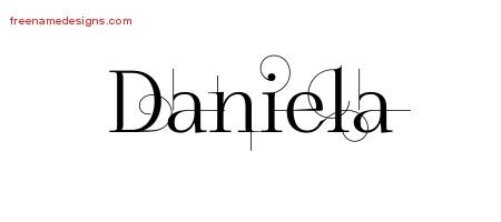 Daniela Decorated Name Tattoo Designs
