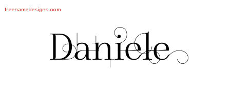 Daniele Decorated Name Tattoo Designs