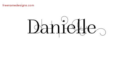 Danielle Decorated Name Tattoo Designs