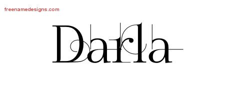 Darla Decorated Name Tattoo Designs