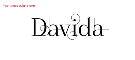 Davida Decorated Name Tattoo Designs
