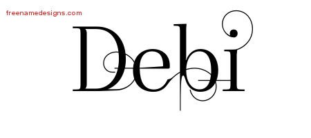 Debi Decorated Name Tattoo Designs