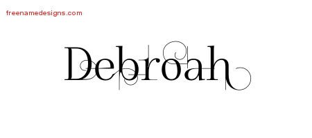 Debroah Decorated Name Tattoo Designs