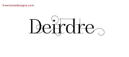 Deirdre Decorated Name Tattoo Designs