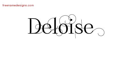 Deloise Decorated Name Tattoo Designs