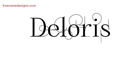 Deloris Decorated Name Tattoo Designs