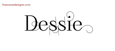 Dessie Decorated Name Tattoo Designs