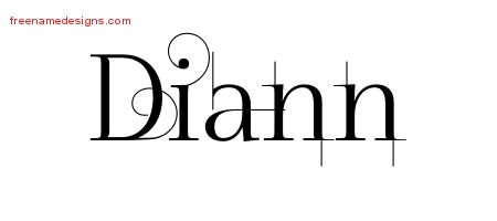 Diann Decorated Name Tattoo Designs