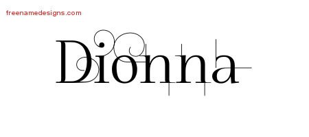 Dionna Decorated Name Tattoo Designs
