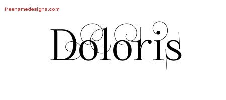 Doloris Decorated Name Tattoo Designs