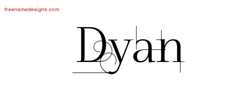 Decorated Name Tattoo Designs Dyan Free - Free Name Designs