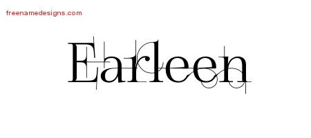 Earleen Decorated Name Tattoo Designs
