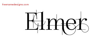 Elmer Decorated Name Tattoo Designs