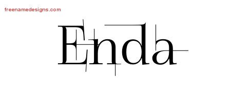 Enda Decorated Name Tattoo Designs