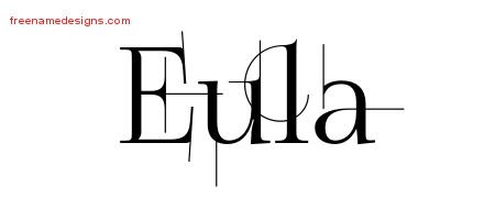 Eula Decorated Name Tattoo Designs