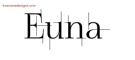 Euna Decorated Name Tattoo Designs