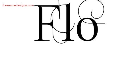 Flo Decorated Name Tattoo Designs