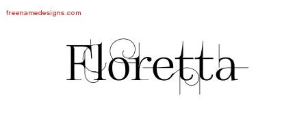 Floretta Decorated Name Tattoo Designs