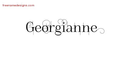 Georgianne Decorated Name Tattoo Designs