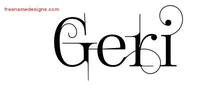 Geri Decorated Name Tattoo Designs