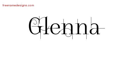 Glenna Decorated Name Tattoo Designs