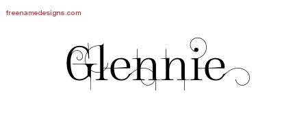 Glennie Decorated Name Tattoo Designs