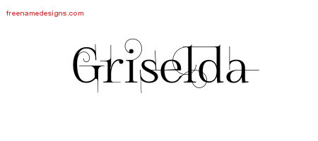 Griselda Decorated Name Tattoo Designs