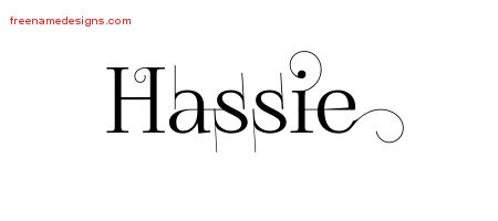 Hassie Decorated Name Tattoo Designs