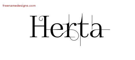 Herta Decorated Name Tattoo Designs