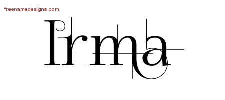 Irma Decorated Name Tattoo Designs