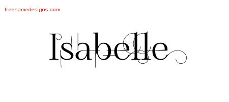 Isabelle Decorated Name Tattoo Designs