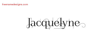 Jacquelyne Decorated Name Tattoo Designs