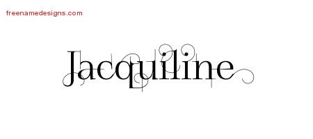 Jacquiline Decorated Name Tattoo Designs