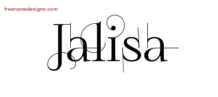 Jalisa Decorated Name Tattoo Designs