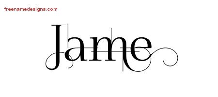 Jame Decorated Name Tattoo Designs