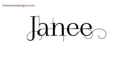 Janee Decorated Name Tattoo Designs