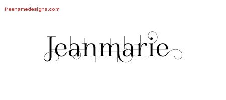 Jeanmarie Decorated Name Tattoo Designs