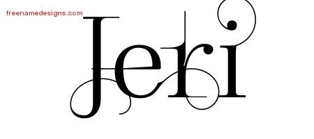 Jeri Decorated Name Tattoo Designs