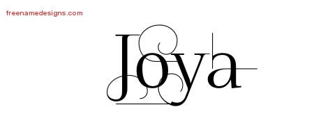 Joya Decorated Name Tattoo Designs