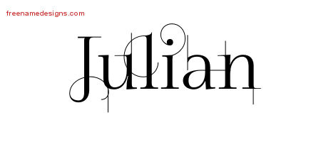 Julian Decorated Name Tattoo Designs